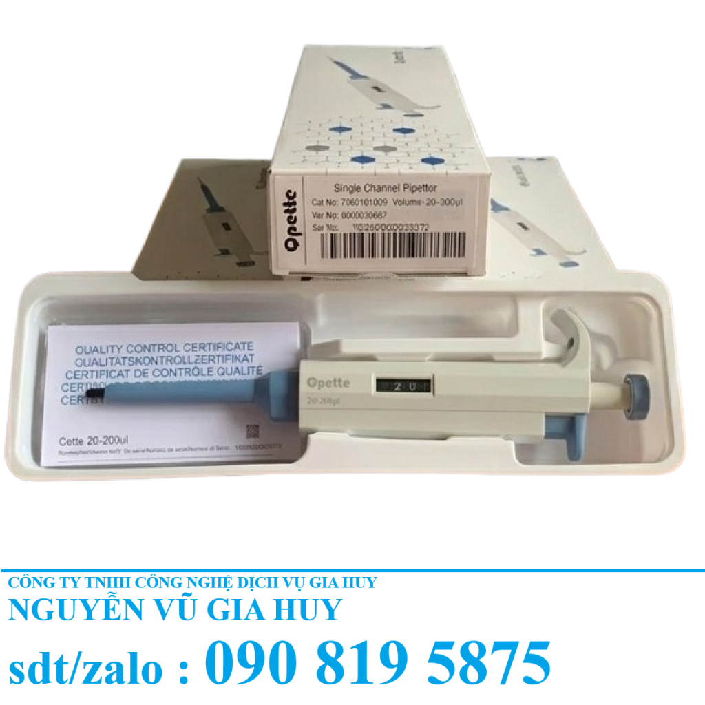 Micropipet Tự Động 1 kênh Dùng Trong Phòng Thí Nghiệm Dải Đo Từ 0.1 đến 1000ul